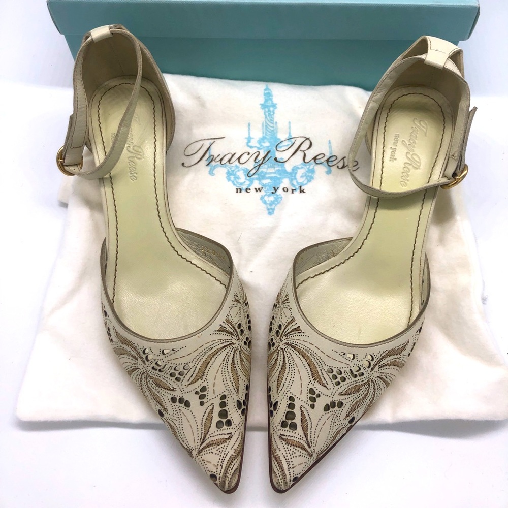 Tracy Reese Perforated Leather Heels